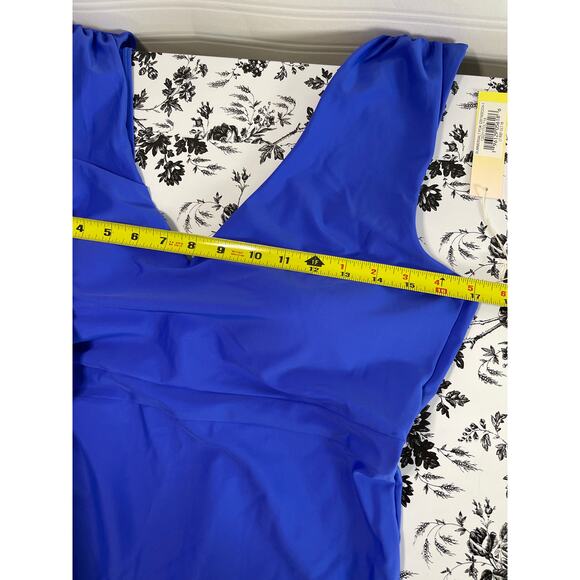 SummerSalt The Ruched Backflip One Piece Swimsuit Womens Size 18LT Blue NWT - Picture 8 of 10